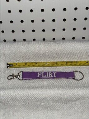 🩷 Lanyard Keychain Ring & Lobster Claw - Embroidered  Strap { Flirt  }  Purple